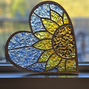 Sunflower Heart UV Resin Suncatcher