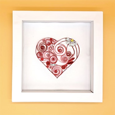 Paper Quilling Heart & Shadow Box