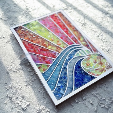 Crushed Glass Meets Resin Art