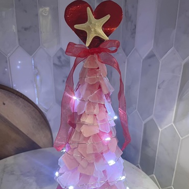 Sea Glass Light Up Tree