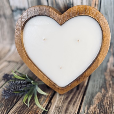 Heart Dough Bowl Candle