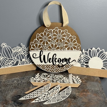 Interchangeable Welcome Door Sign