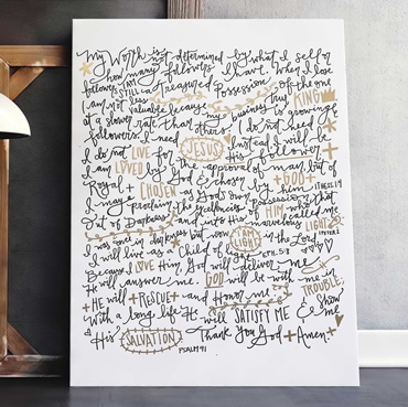 Hand Lettered Morning Affirmation